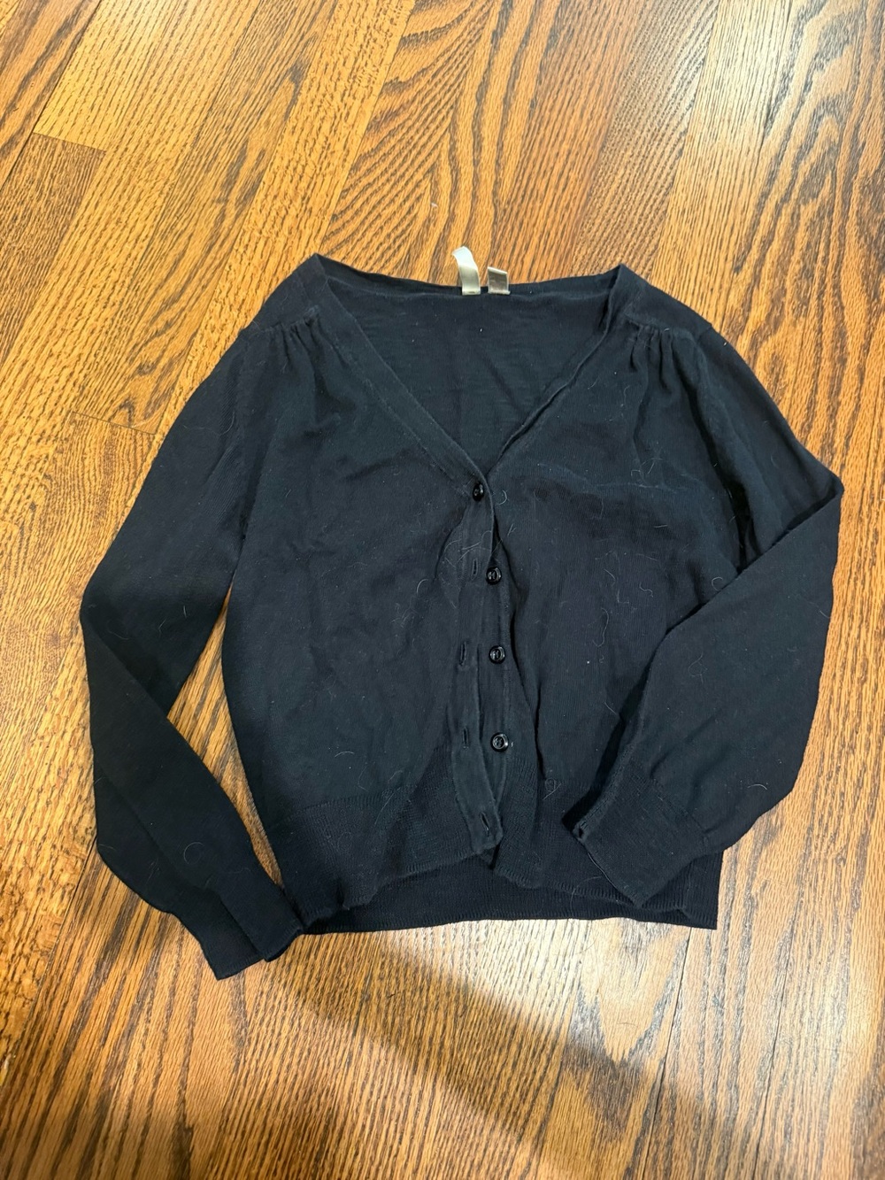 Susina Black Crewneck Knit Top